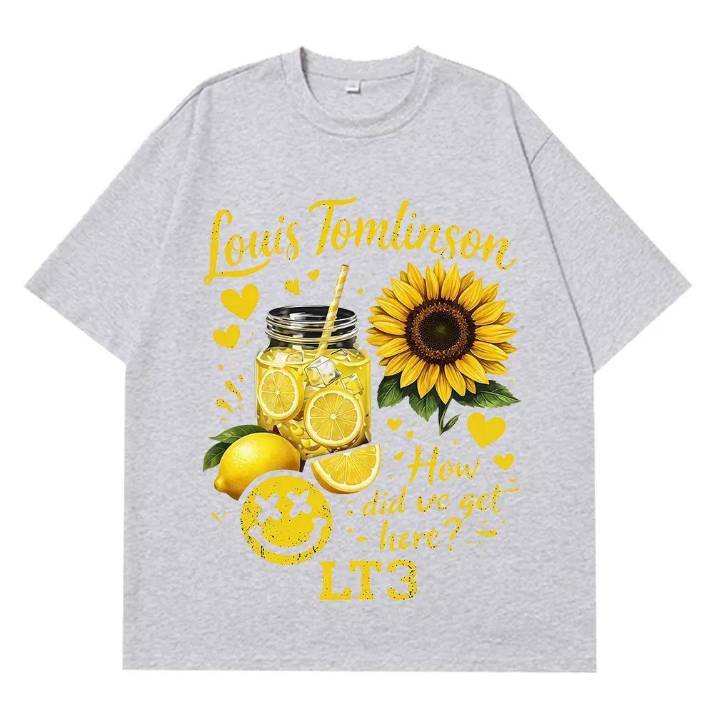 Unisex Women Fashion Tshirt Singer Louis Tomlinson How Did I Get Here Tour 2026 Print TShirt Cotton Vintage Loose Tshirs Fan Gift