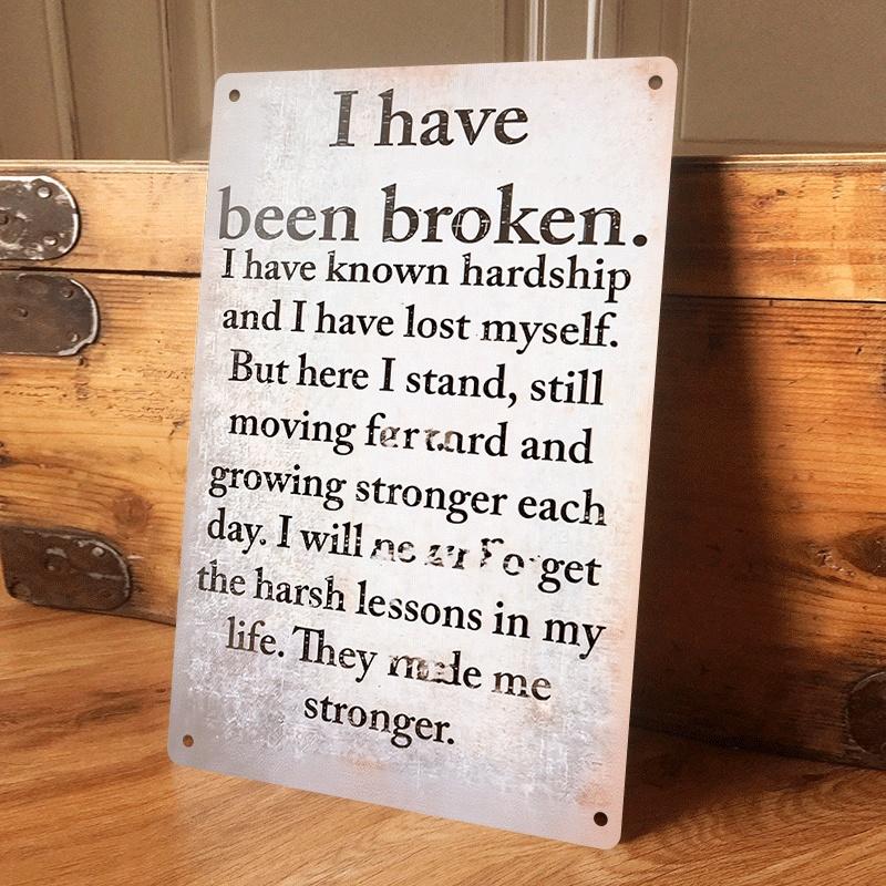

1 piece of inspirational tinplate painting depicting resilience - a home, office, or living room wall decoration featuring vinta (as the picture,20x30cm)