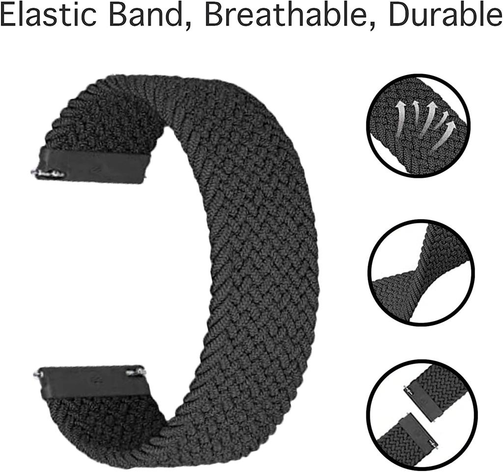20mm 22mm Uhrenarmbänder für Amazfit GTS/4/3/2/2e/GTS2 Mini/GTR 4/3 pro/GTR2/2e/2 Geflochtenes Solo-Loop-Armband Amazfit bip 6 5 Band