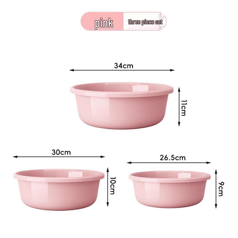 Large Durable Multi-Purpose Plastic Wash Basin for Dorms and Babies