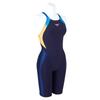 MIZUNO FX SONIC Prism Half Size FINA Swimming for Competitive Swimming and Challenge N2MG1231 Women's Suit, M, Navy/Yellow, (International Federation)