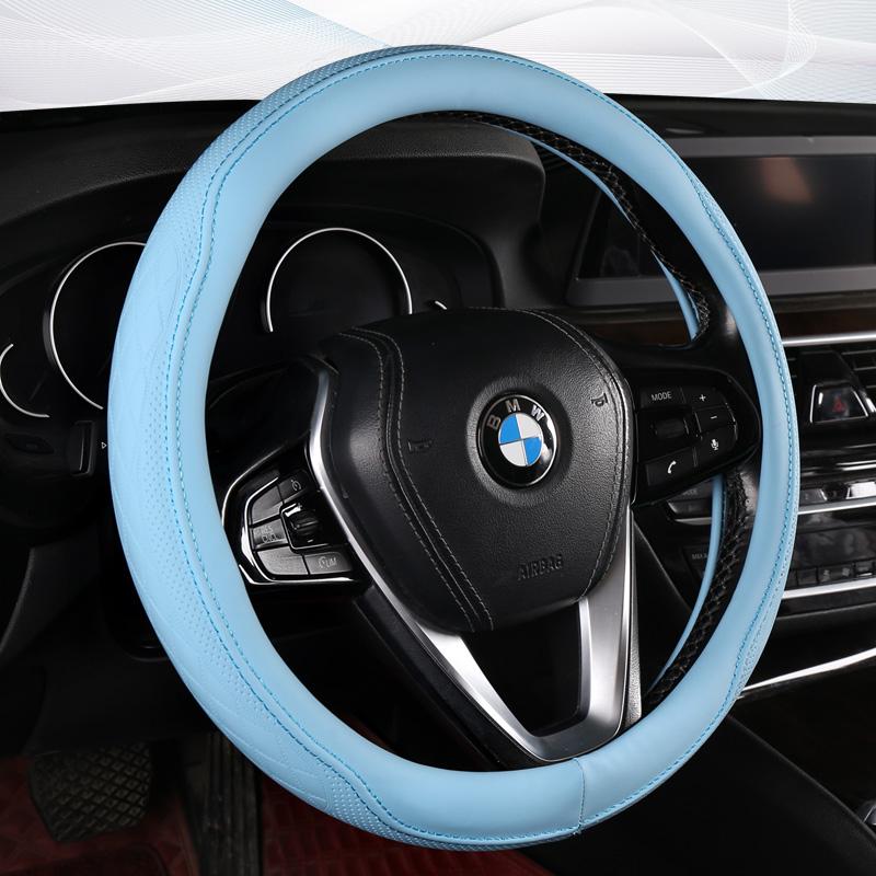 Coprivolante Perforato in Pelle PU Copertura in Pelle Resistente con Fodera Antiscivolo, Adatto per Diametro 14,5-15 pollici