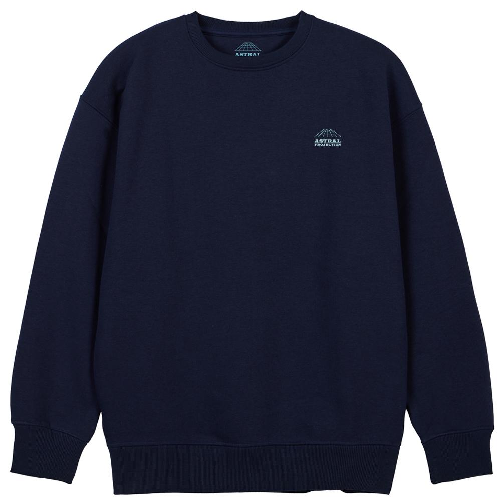 ASTRAL PROJECTION Signature Logo Loose Fit Sweatshirt_Navy