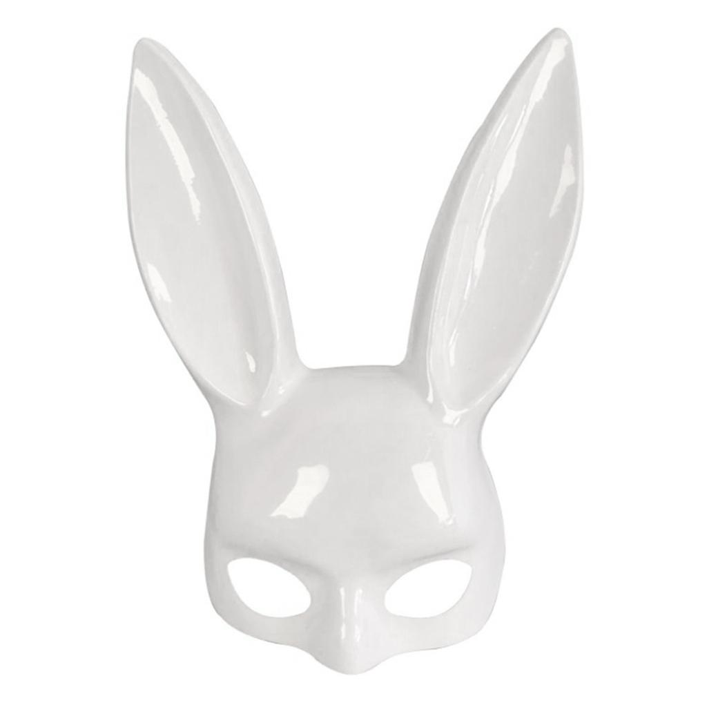 Black Bunny Ear Rabbit Mask Women Masquerade Anime Cosplay Full Face Headwear Easter Halloween Eve Event Accessories