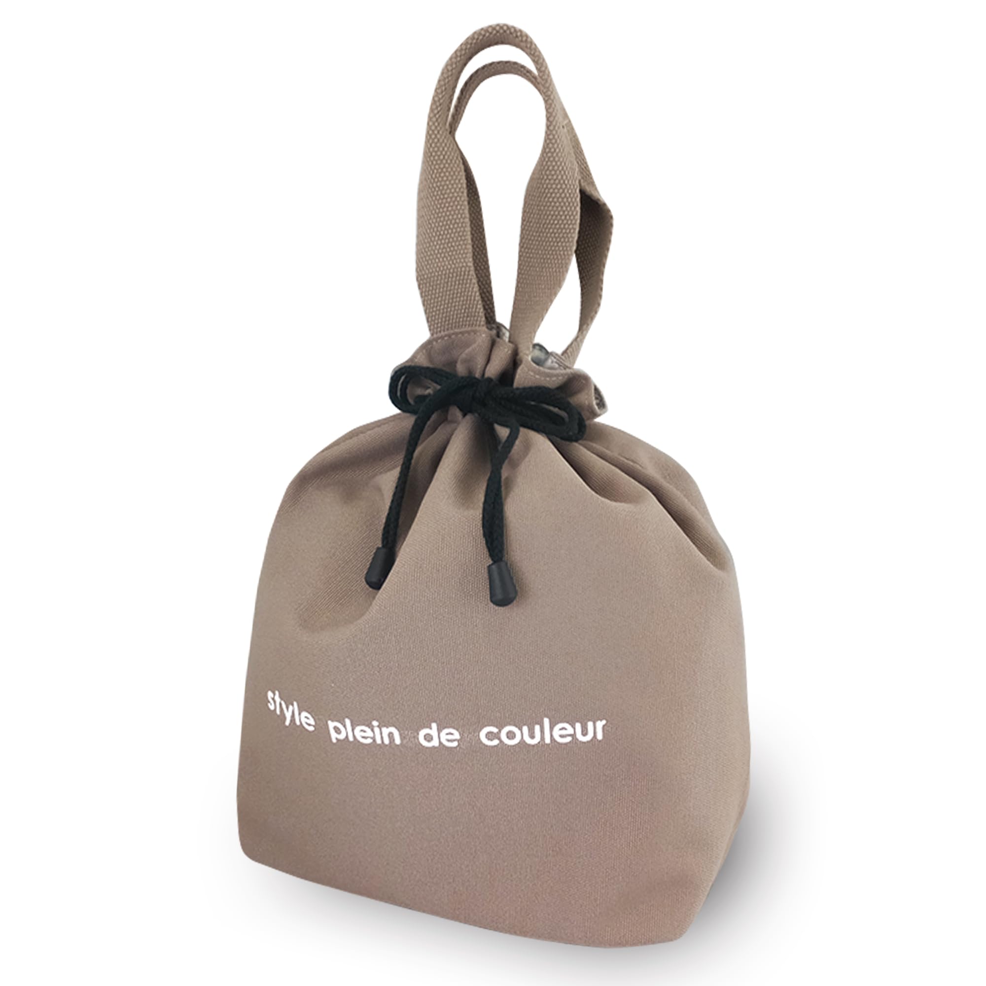 

[Style Plein de Couleur] Insulated Lunch Bag [Vertical Drawstring Lunch Bag] Bento Bag, Lunch Box Bag, Lunch Bag (Can also be used as an insulated