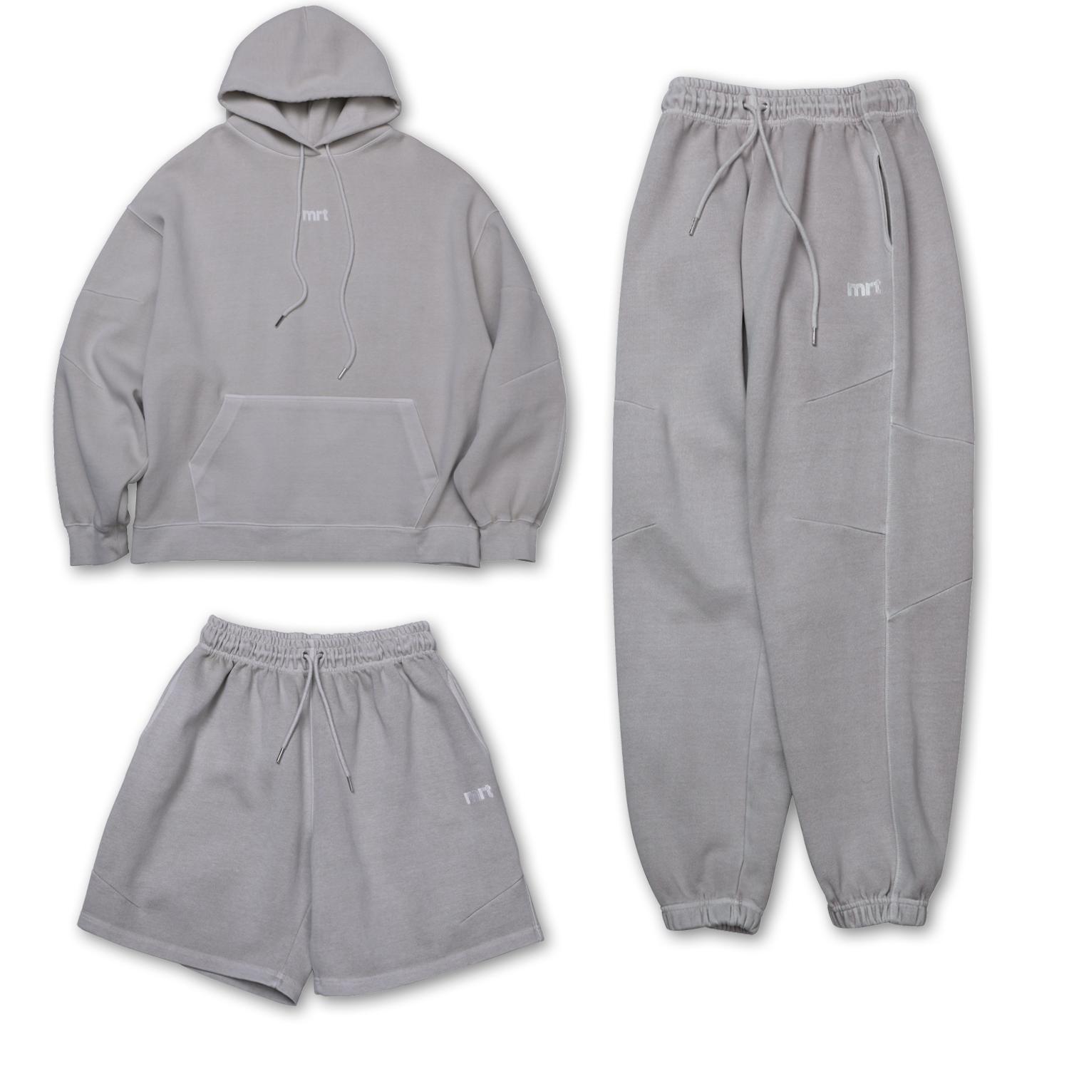 Mart [Set] (Select Long Pants Or Shorts) Pigment Line Pintuck Set-Light Beige L