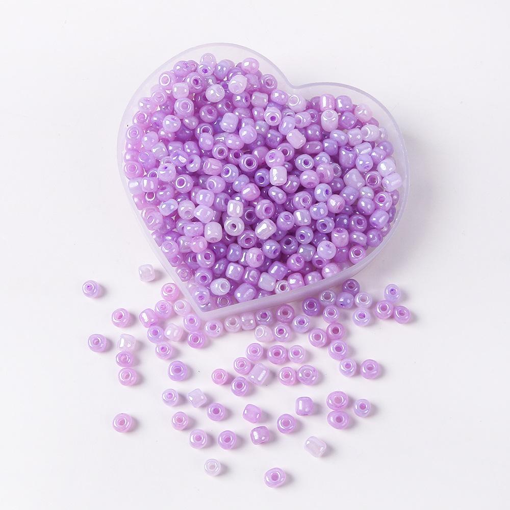 2/3/4 Mm Cream Ab Glass Rice Beads Round Beads Loose Beads Diy Bracelet Necklace Beaded Material Jewelry Accessories
