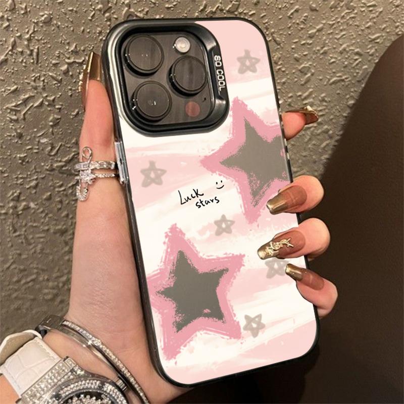 Five pointed star pattern Personalized phone case iphone16pro For iPhone 16 15 Pro Max 16E 14 13 12 11 XS X XR 7 8 Plus
