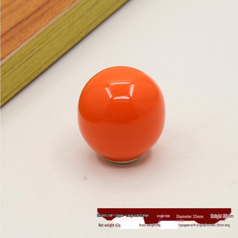 Colored Round Ceramic Door and Drawer Handle