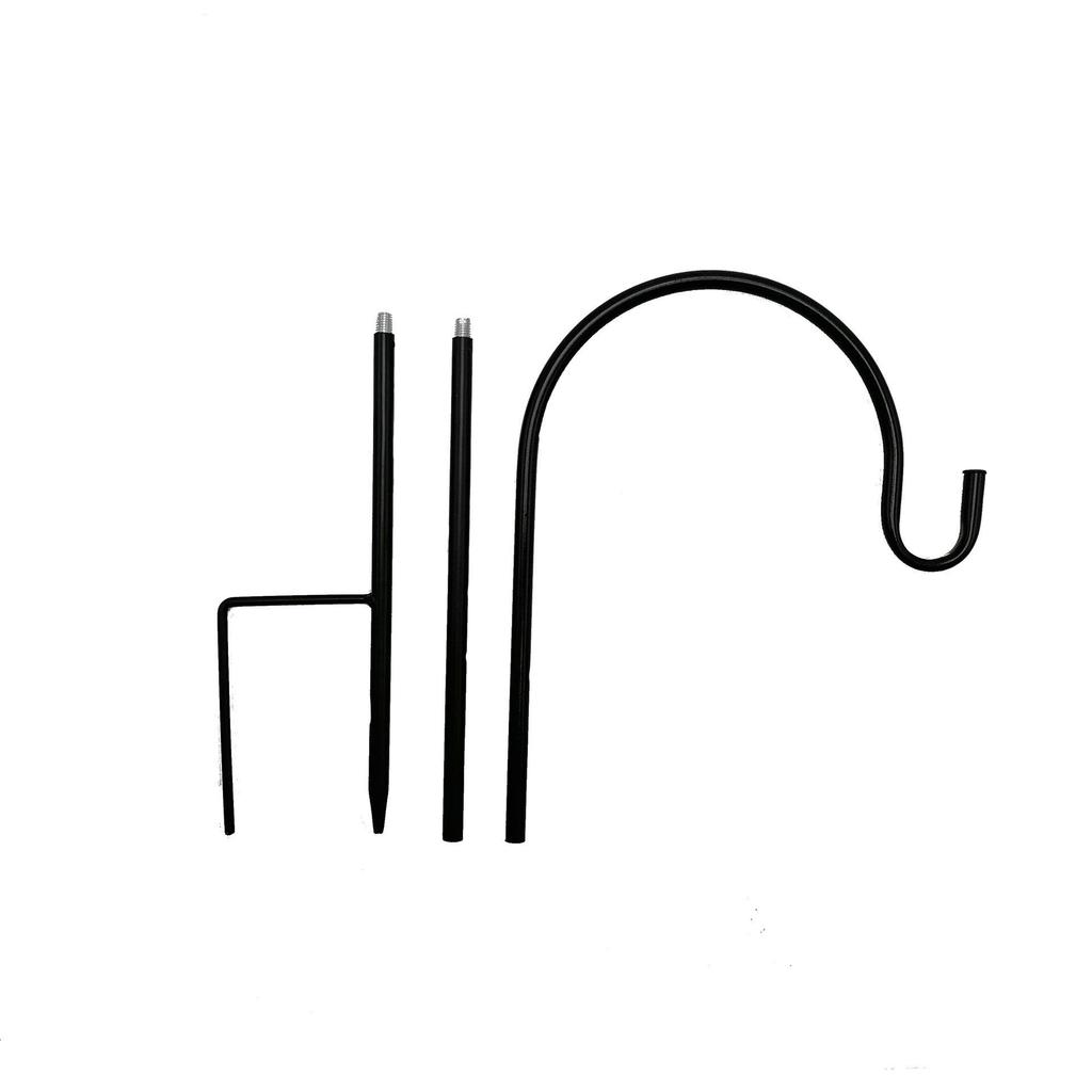 Rustproof Shepherd's Hook Iron Garden Stake for Courtyard Decor