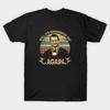 Men Black Print T-shirt Its Groundhog Day Again Vintage No-Cut Transfer Paper Print Cotton Tshirt