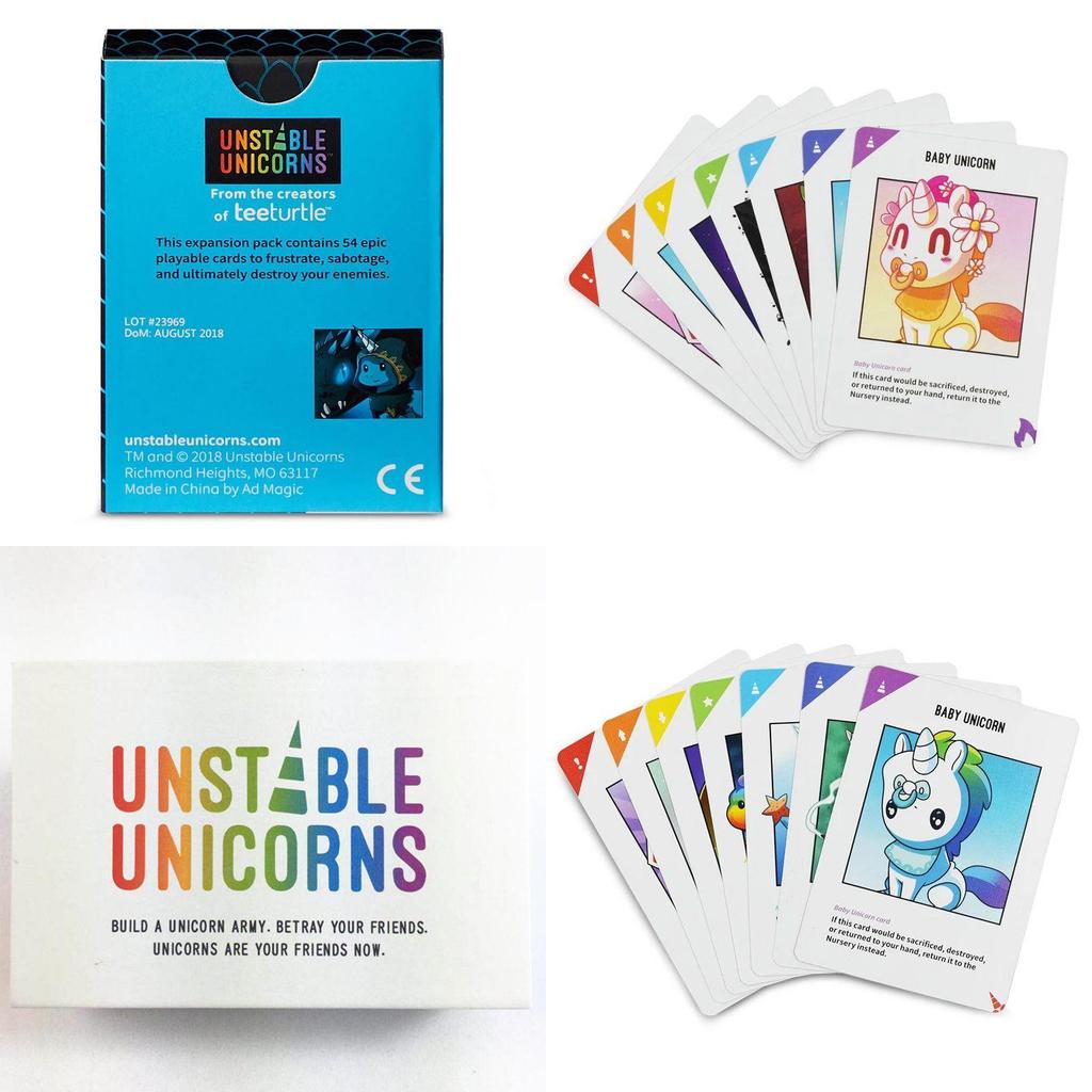 Unstable Unicorns Jogo de Cartas Expansão Nsfw Dragões Arco-Íris Pacote Festa Família