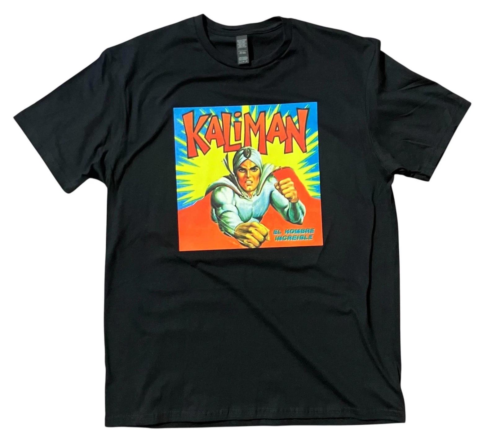Men s Kaliman 100% Cotton T-shirt Mens Tees Top Vintage Mexican Superhero Comic Graphic Tee Retro Style 2XL