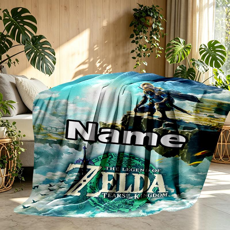Custom Name Personalized Video games Print Blanket, Home Decor, Bedroom, Sofa, Camping, Couch, Gifts for Birthday Christmas