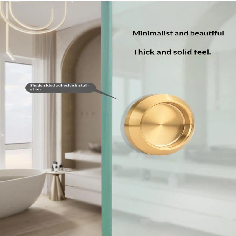 Multifunctional Stainless Steel Invisible Door Handle Concealed Sliding Cupboard Handles Embedded Furniture Handles Glass Doors
