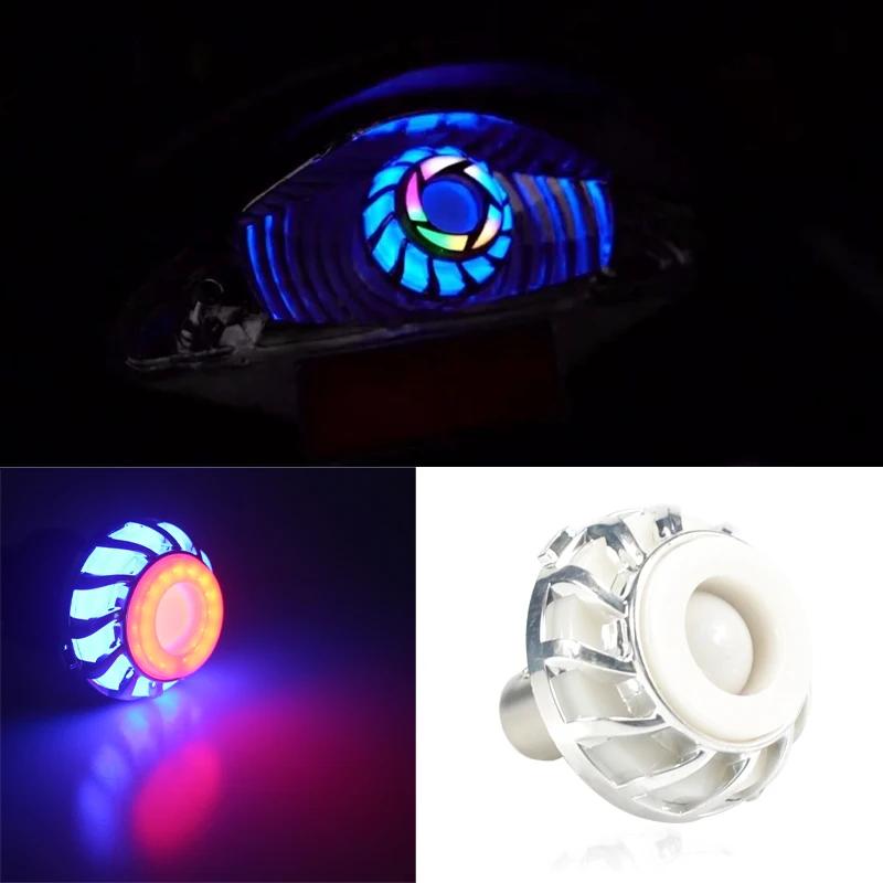 1PCS Motorcycle Warning Lamp Angel Eye Tail Brake Rear Lights LED Motorbike Brake Lamp Flash Strobe Accessories Universal