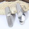 Multi-Functional Camping Cutlery Set Stainless Steel Folding Fork Spoon Knife Opener Detachable Tableware Travel Picnic Utensils