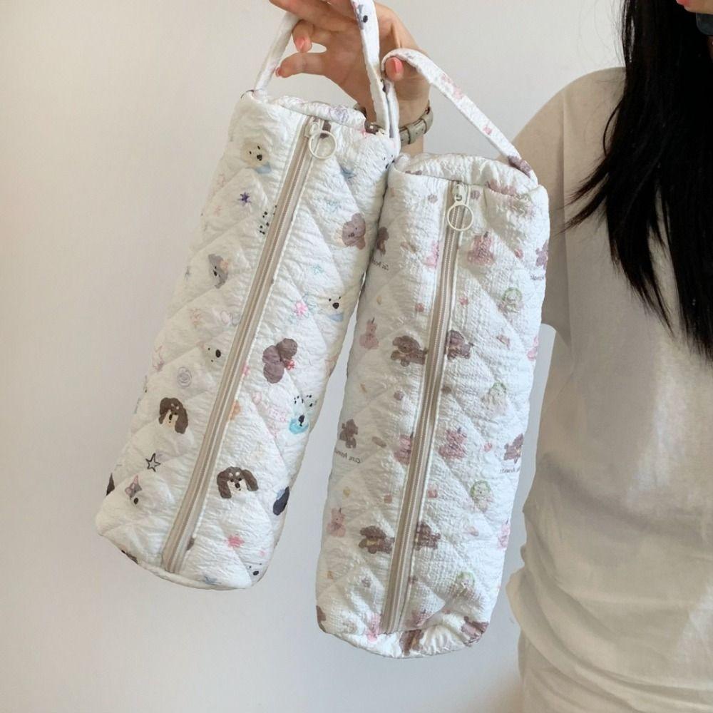 Quilting Cotton Curler Storage Bag with Handle Carrying Case Hair Dryer Storage Bag  for Travel