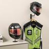 180 Degree Rotation Metal Motorcycle Helmet Wall Mount Holder Display Rack for Bicycle Helmet Garage Storage