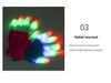 LED Multicolor Light-Up Fingerless Gloves for Halloween & Christmas - Flashing White Knit for Adults & Kids