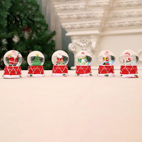 Décoration de Maison Boule à Neige en Verre Décoration Exquise pour les Fêtes Artisanat Lumineux Boule de Noël Arbre Père Noël Bonhomme de Neige Ornement