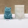 Fat Cat Candle Mold Animal Epoxy Resin Mold 3D Cat Silicone Mold for Fondant, Soy Wax Candle, Soap, Plaster, Epoxy Resin Casting, DIY Crafts (S)