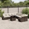 VidaXL Garden Lounge Set and Cushions 11 Pcs Brown Wicker 3268803