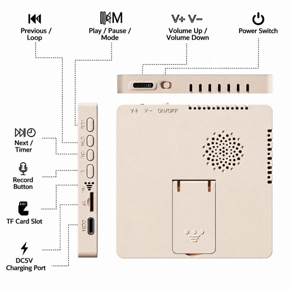 Fridge Magnet Electronic Photo Album Support Recording TF Card Magnetic Music Audio Gifts