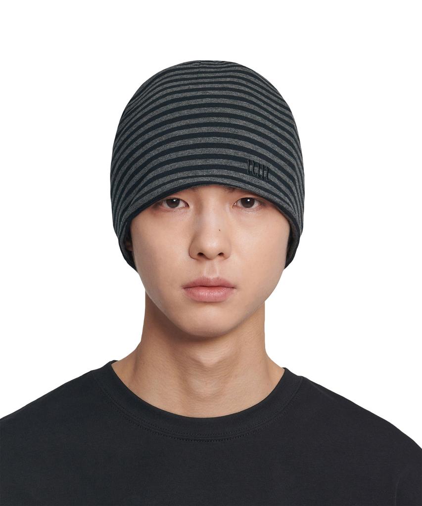 Nomaenyueol Nm Stripe Beanie - Black
