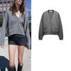 Fall and Winter New Women's Clothing French Wool Blend Single-Breasted Long Sleeve V-neck Knitted Cardigan Outwear 2893140