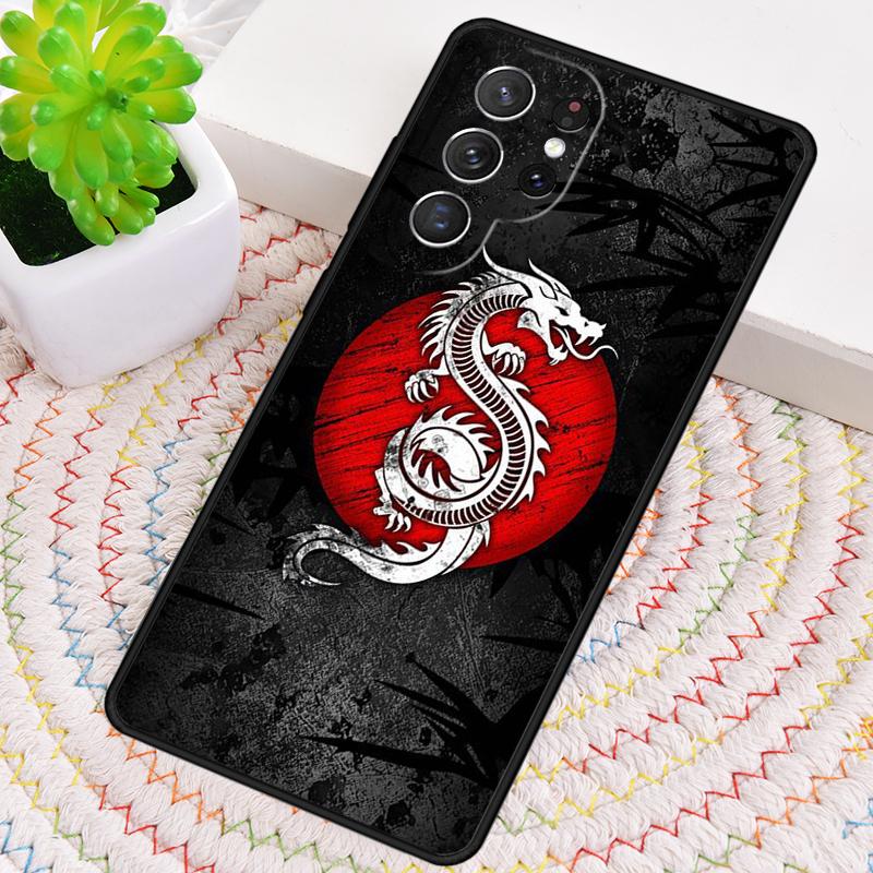 Red Dragon TPU Phone Case For Samsung Galaxy Note 10 Pro S26 S25 S24 S23 S22 Ultra Plus S21 FE S20 Shockproof Cover