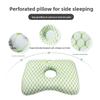 Pernă pentru Piercing Ureche cu Umplutură de Bumbac Pernă Respirabilă Ergonomică cu Orificiu pentru Ureche Pernă Portabilă Confortabilă pentru Cercei
