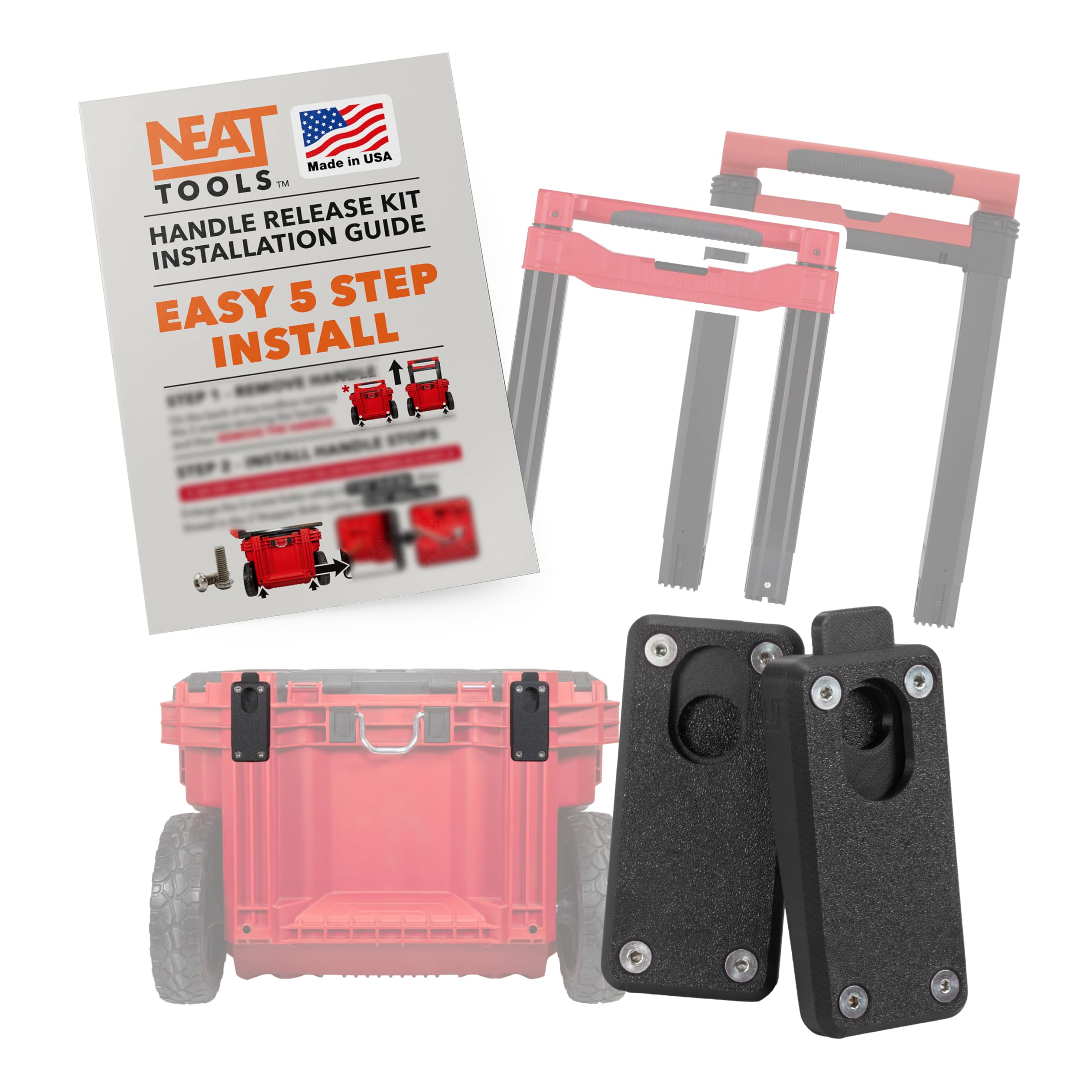 

Neat Tools All New Neat Tools Handle Quick Release Pin Kit for Milwaukee PACKOUT Rolling Toolbox PACKOUTMOD