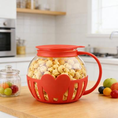 Mikrovlnná popcorn Popcorn Dvoufunkční víko pro popcornovač s výrobníkem Borosilikátové sklo Zdravé domácí svačiny Rychlý popcorn