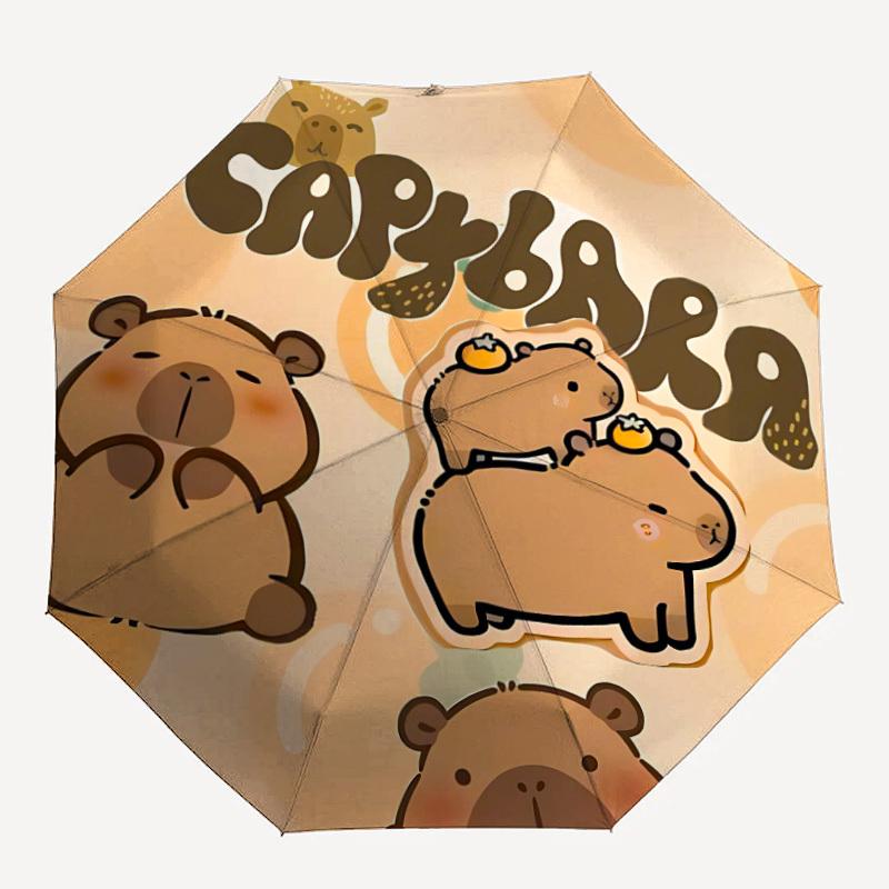 

1pc Capybara Friends Automatic Open/Close Umbrella with Folding feature Compact Travel Umbrella, Lightweight design, for Commuting, Business063