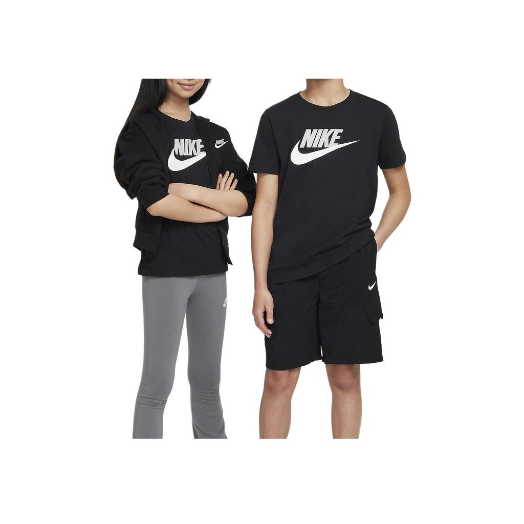 Nike Sportswear Comfortable Soft Breathable Short Sleeve T-Shirt Kids Tops Black FZ5178-010