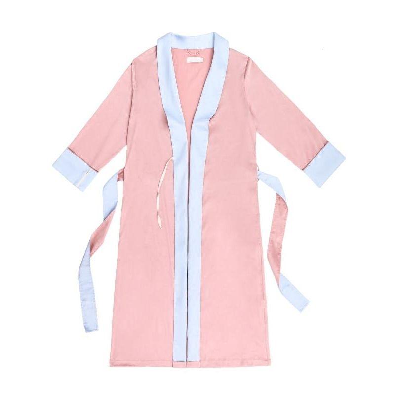 Silk Men's and Women's for Couple Long Pajamas Women's Spring & Fall Nightgown Bathrobe Ice Silk Wedding Bridal Gown Wedding Wedding