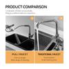 Kitchen Faucet Gunmetal Sink Mixer 360 Swivel Single Handle Pull Out 2 Ways Sprayer Mixer Hot And Cold Tap