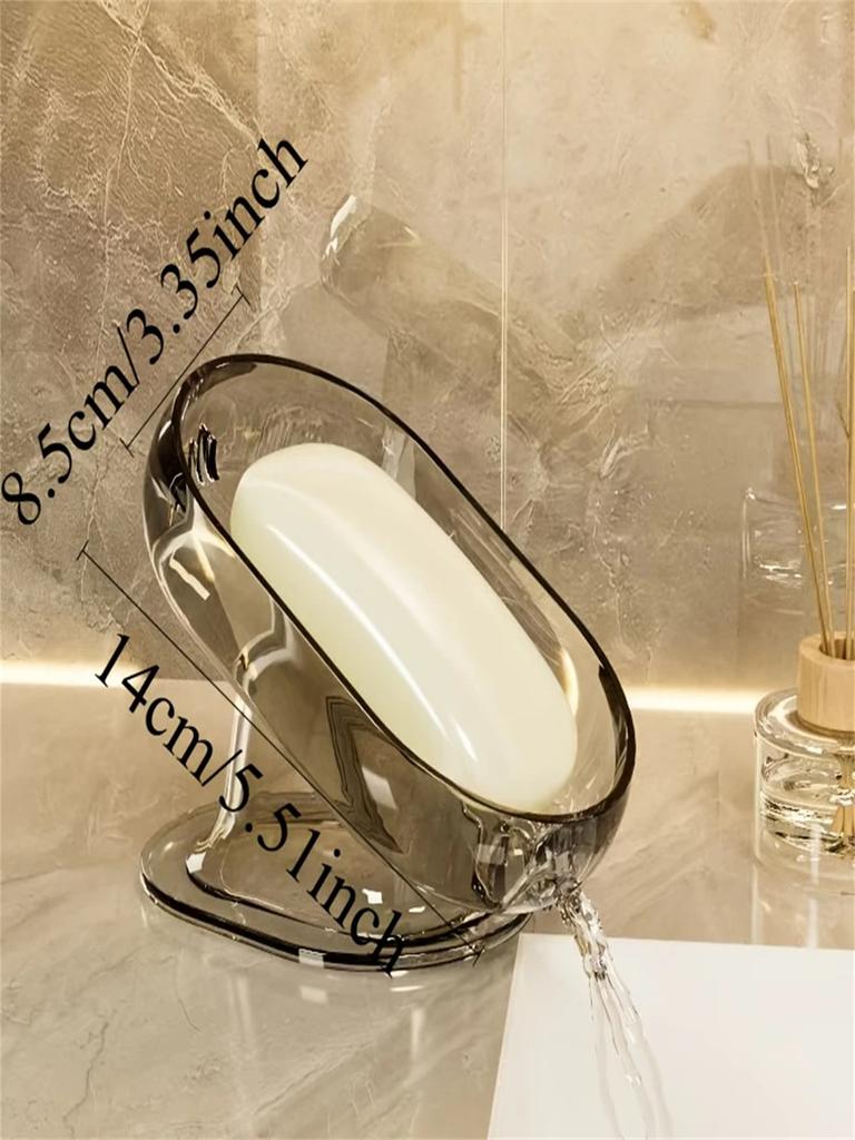 1 Stylish Lightweight Soap Dish - Durable Plastic Oval Design for Bedroom Decor & Bathroom/ Bathtub Accessories. Elevate Your Sp