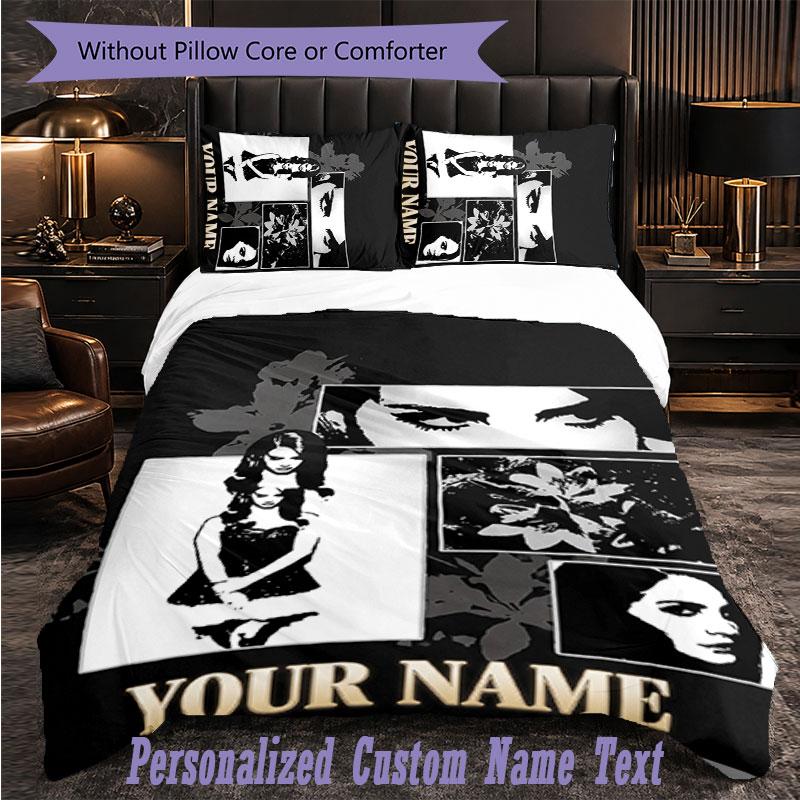Personalized 3Pcs Bedding SetLana Del Rey Custom Text Duvet Cover Pillowcase Set Bedroom Gift