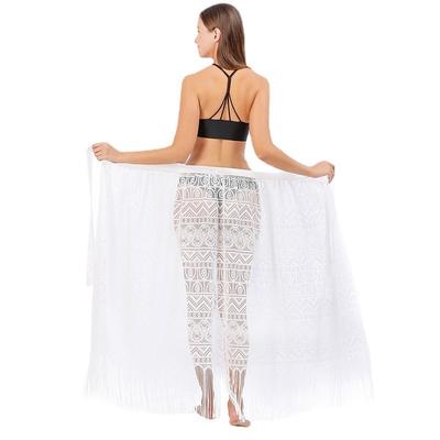 Skirt Bikini Beach Wrap Dress Lace-up Shawl Plus Size Lace Beach Blouse Sunscreen