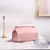 Nodic Environmental PU Leather Napkin Holder Foldable Tissue Box Home Office Waterproof Dustproof Storage Box Sundries Ontainer
