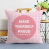 Bedroom Living Room Square Cushion Pillowcase Simple Cartoon Print Decorative Pillowcase