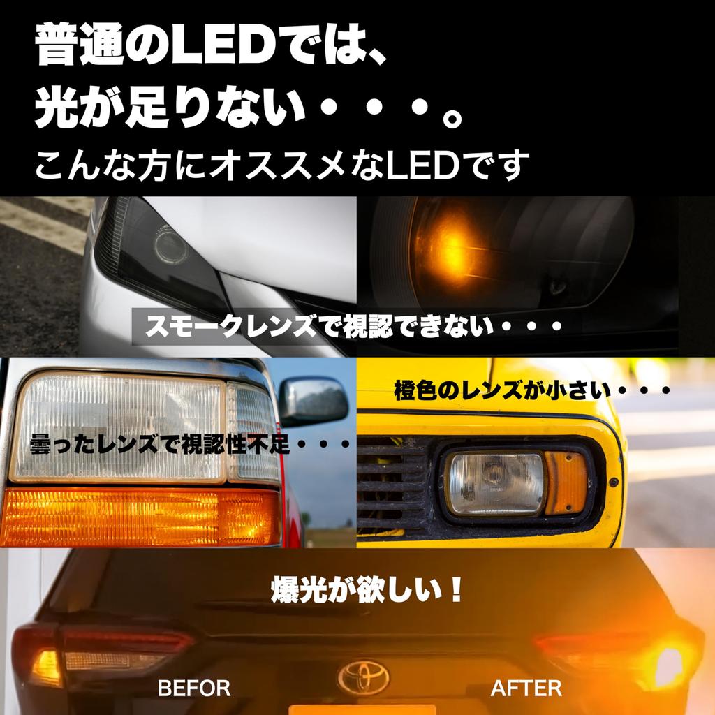 Cyberstalk CK-C5-S25-180 S25 (180° Pin), Explosion LED Turn Signal, 2,500 Lm, Amber, High Flare