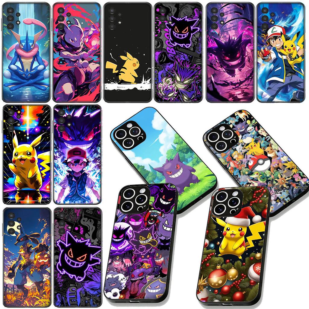 P-Pikachus P-Pokemons GO Gengar Protective Cover for OPPO A40 A60 A80 A38 A18 A17 A16 A78 A79 A54 A25 A57 4G 5G Phone Case