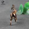 Statue de Cheval en Cuivre Vintage Ornements de Bureau Porte-Bonheur Figurines Animales en Laiton Massif Miniatures Animaux de Compagnie pour Thé Accessoires de Décoration Intérieure