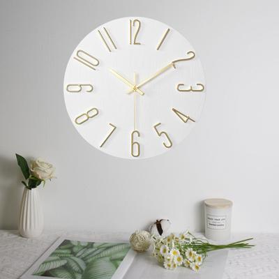 12 Inch American Light Luxury Mute Wall Clock Modern Mute Wall Clock Living Room Bedroom Decoration Study