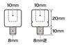 Tanax CM-3 Motorcycle Mirror, Napoleon Screw Diameter Conversion Adapter, Plating, 0.4 Inch (10 Mm) To Reverse 0.3 Inch (8 Mm)
