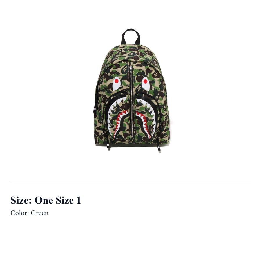 A BATHING APE Fabric Backpack Regular