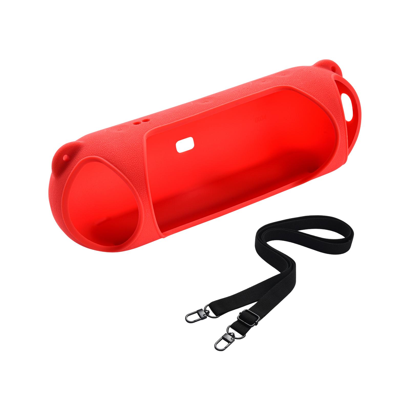 

Силиконовый чехол-накладка для беспроводной Bluetooth-колонки Beats Pill, дорожный защитный чехол для переноски с плечевым ремнем красный